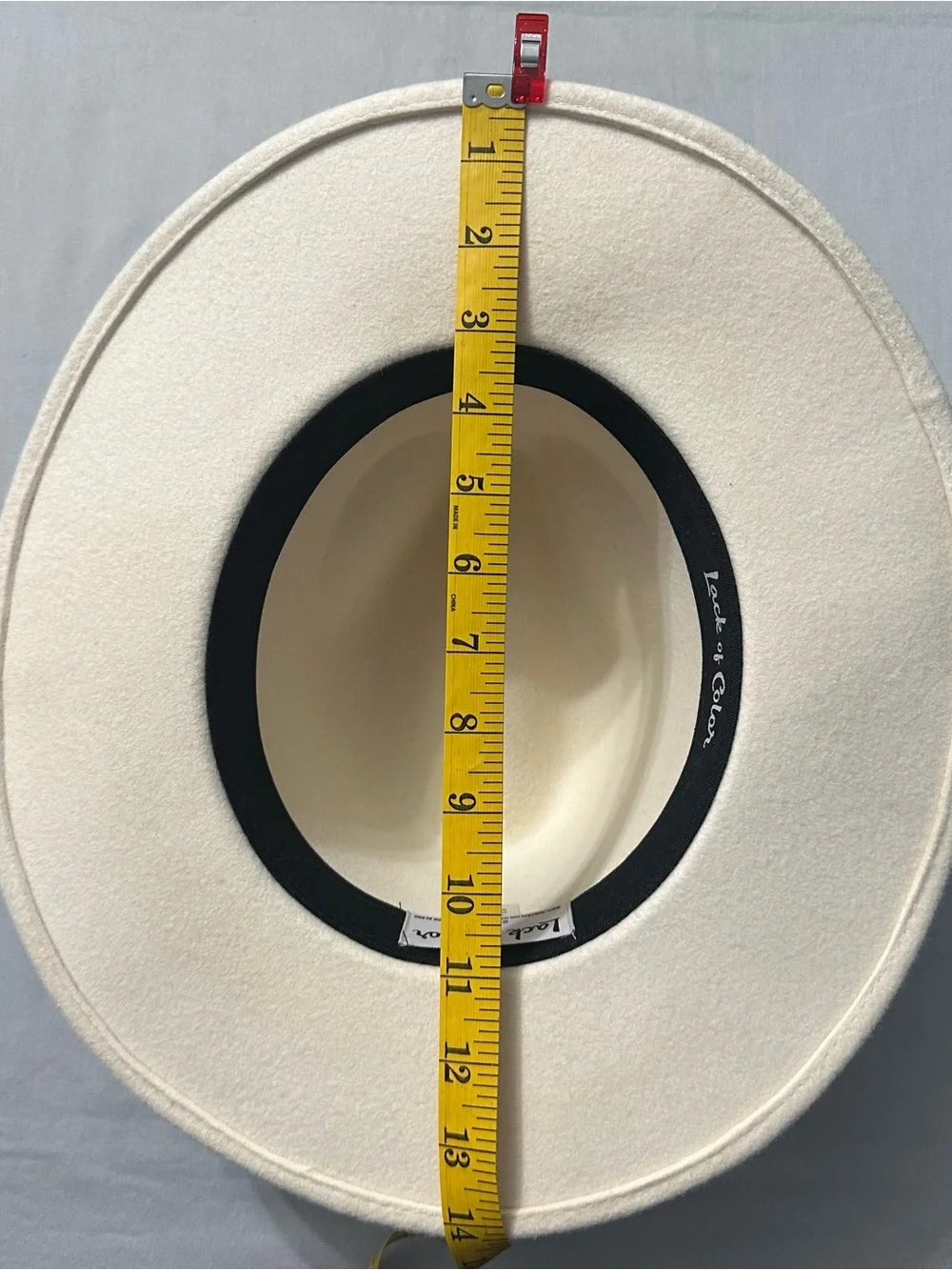 Lack of Color Ivory Wool Rancher Hat Sz M 57cm Cream Teardrop Crown Flat Brim